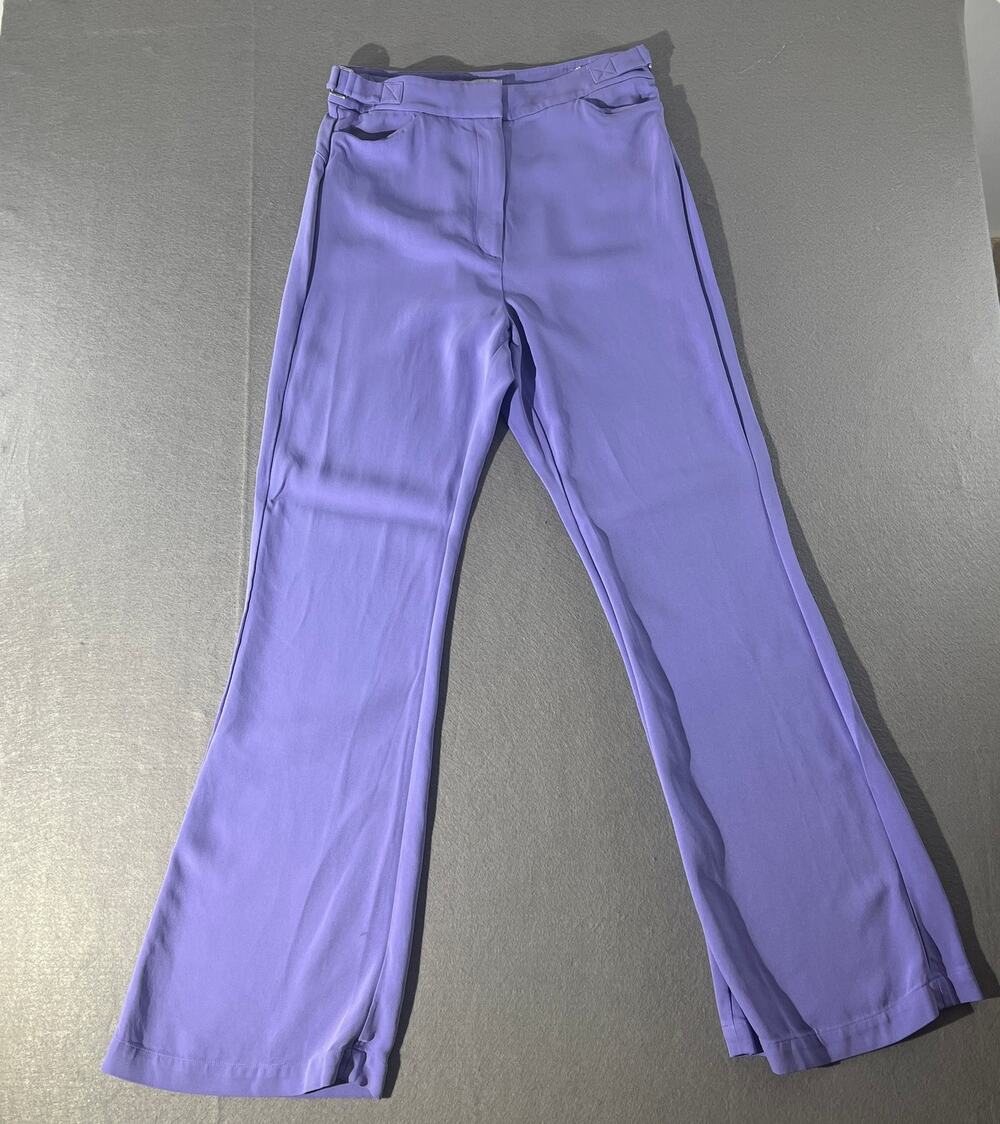 & Other Stories Purple Wide Leg Trousers US 6 Rayon